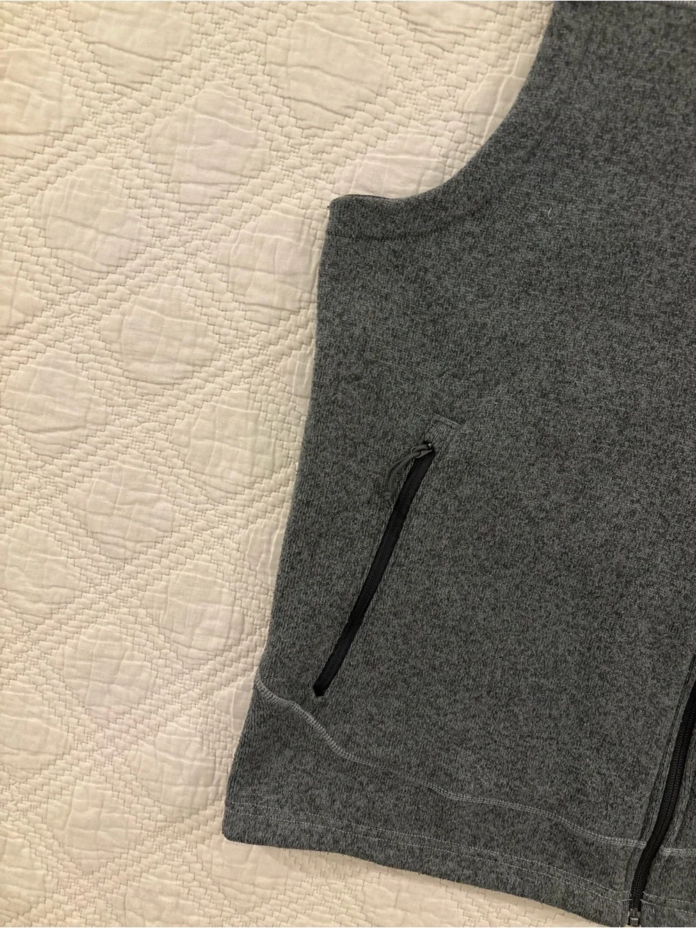 The North Face Gordon Lyons Vest Mens 2XL Full Zip Sherpa Lined Fleece Knit Gray